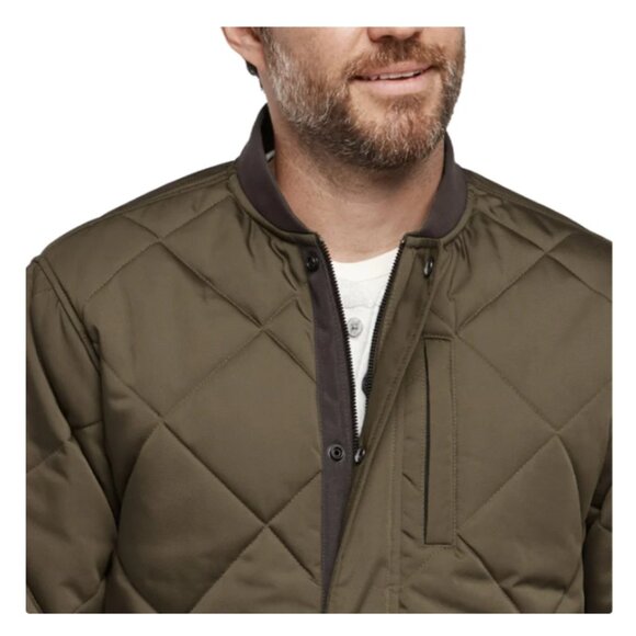 Banana Republic Men’s Quilted Bomber Jacket Green Size XL - Picture 3 of 8